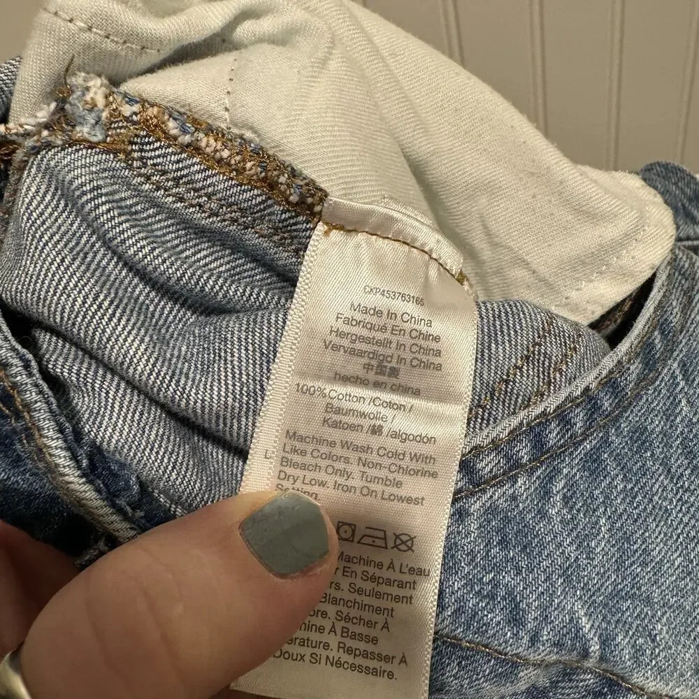 Madewell Denim Baggy Tapered Overalls Size Small - Picture 6 of 6